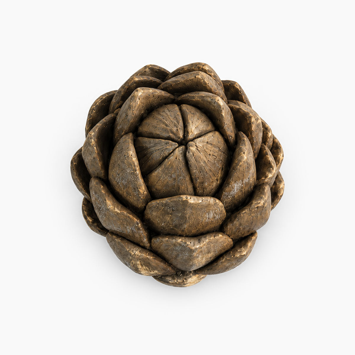 Artisjok Ornament Hout - Grijs/Bruin - H 29,5 cm