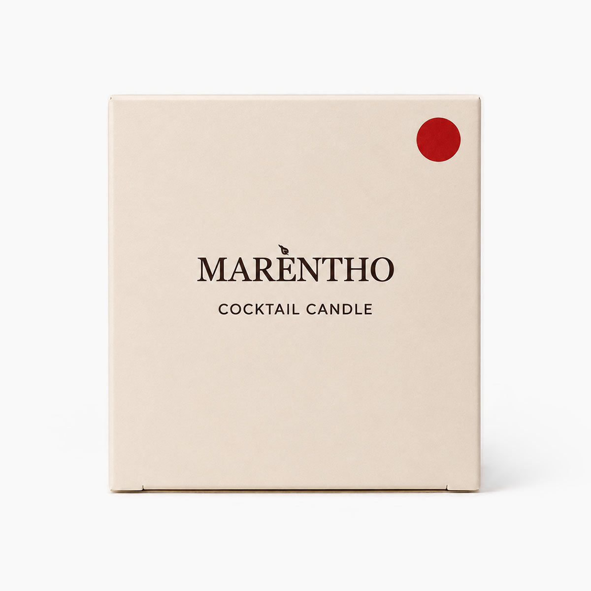 French Martini Cocktail Kaars - Rood - H 15,5 cm