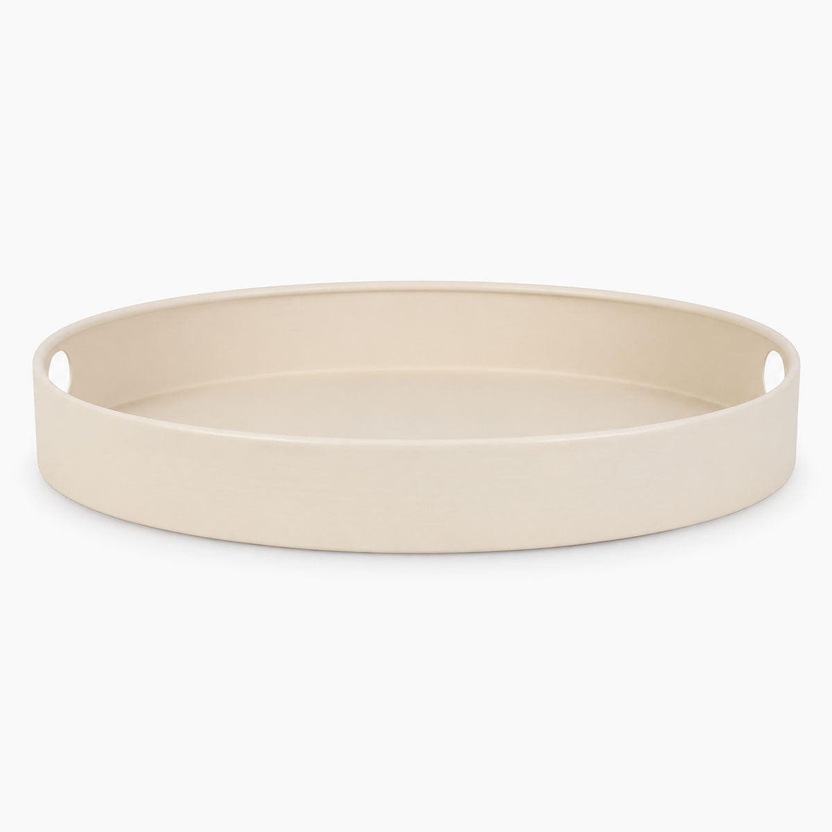 Matteus Japandi Handvat Dienblad Metaal - Crème - ⌀ 35 cm