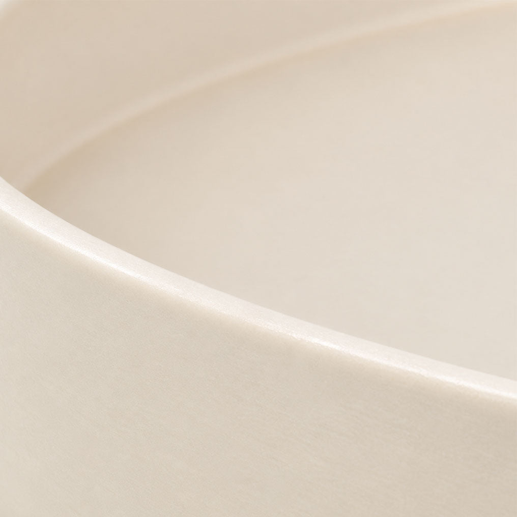 Matteus Japandi Handvat Dienblad Metaal - Crème - ⌀ 35 cm