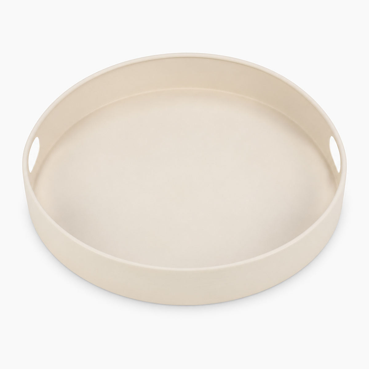 Matteus Japandi Handvat Dienblad Metaal - Crème - ⌀ 35 cm