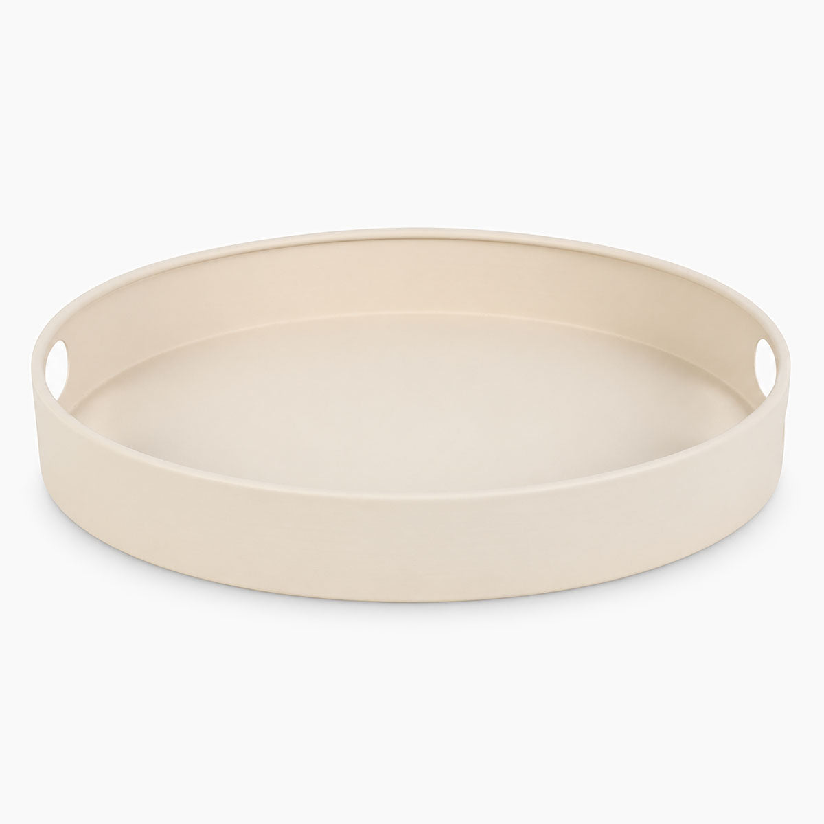 Matteus Japandi Handvat Dienblad Metaal - Crème - ⌀ 35 cm