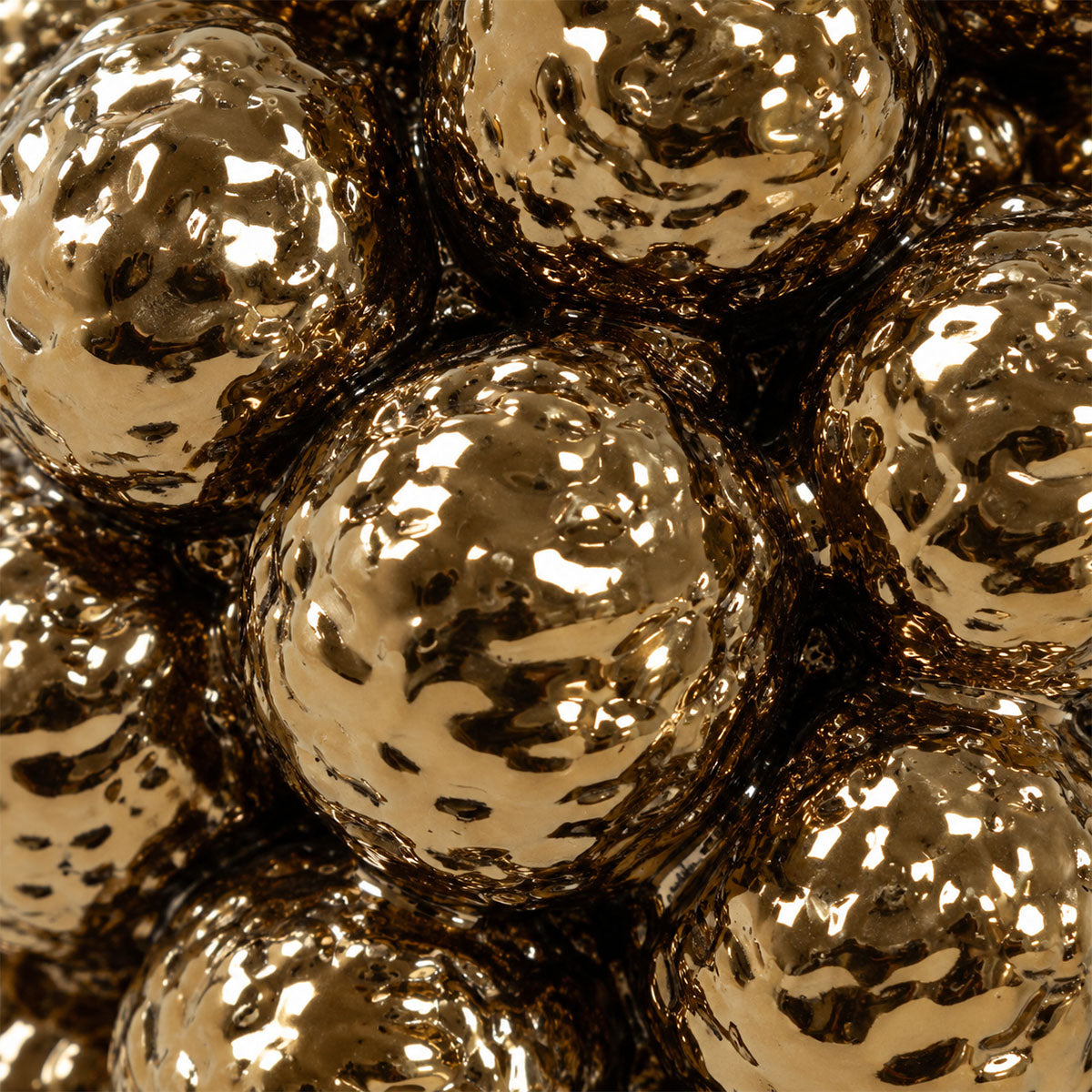 Pine Vaas Keramiek - Brons/Goud - H 23 cm