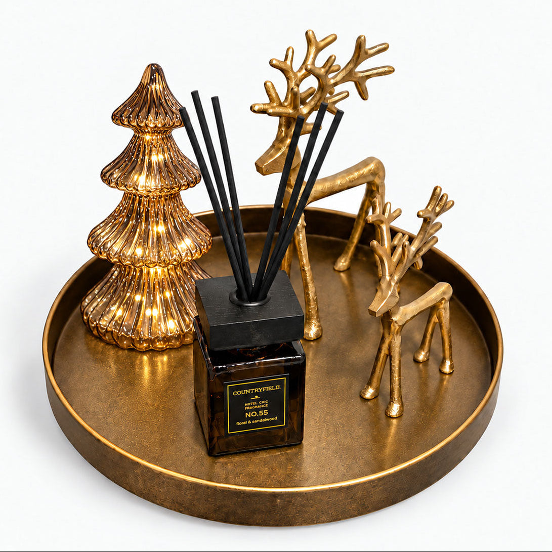 Rudolph’s Golden Glow - Luxe Kerstdecoratie Set