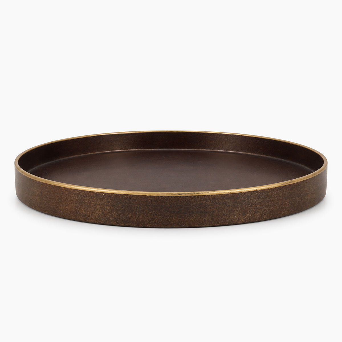 Saris Dienblad Metaal - Bruin/Goud - ⌀ 36,5 cm