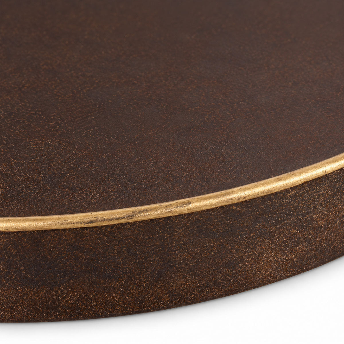 Saris Dienblad Metaal - Bruin/Goud - ⌀ 36,5 cm