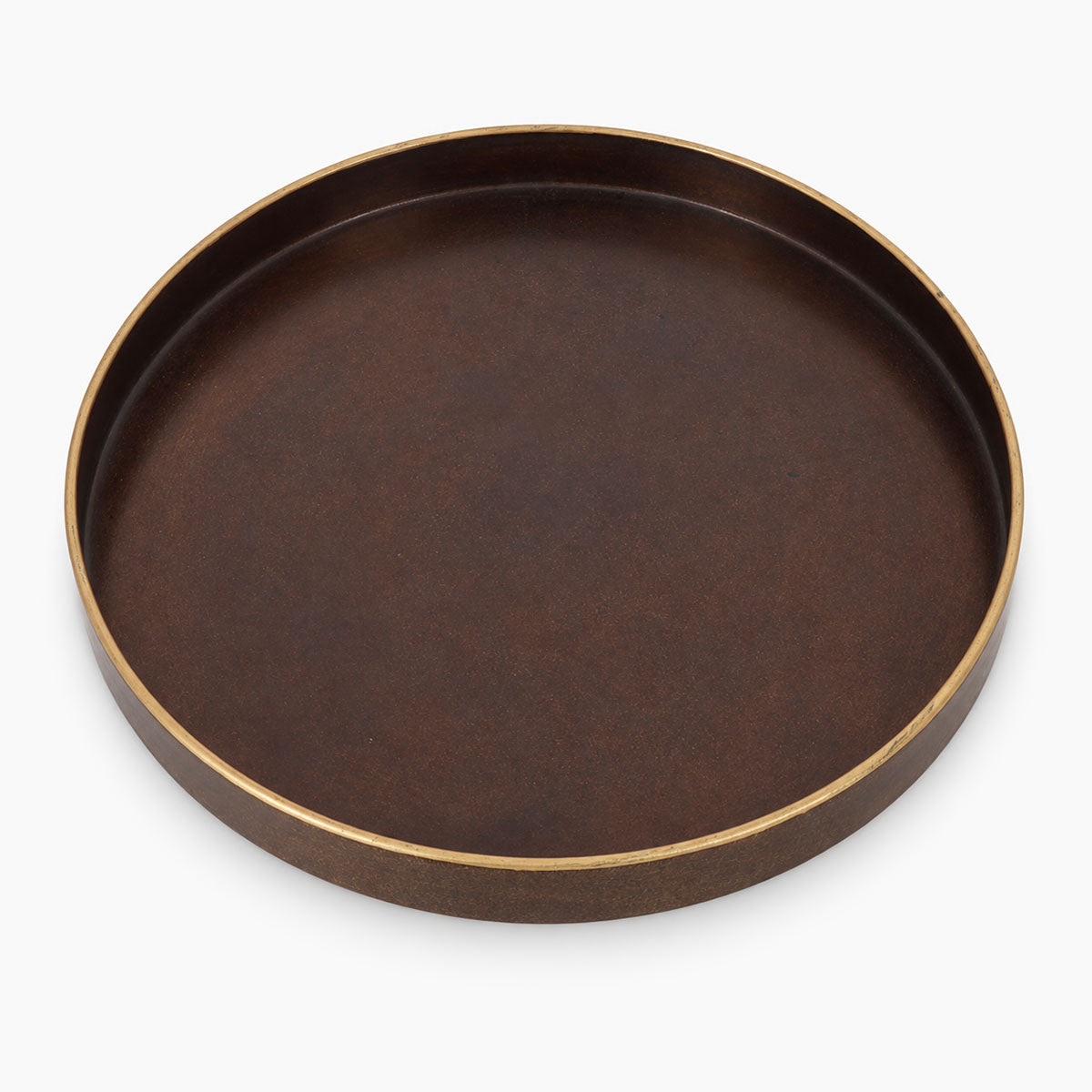 Saris Dienblad Metaal - Bruin/Goud - ⌀ 36,5 cm