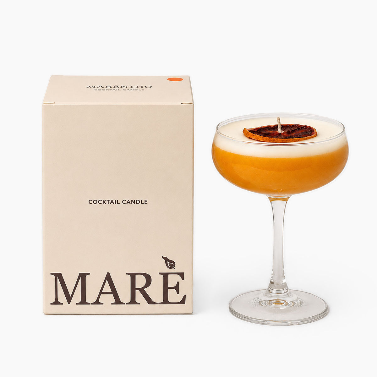 Pornstar Martini Cocktail Kaars - Oranje - H 15,5 cm