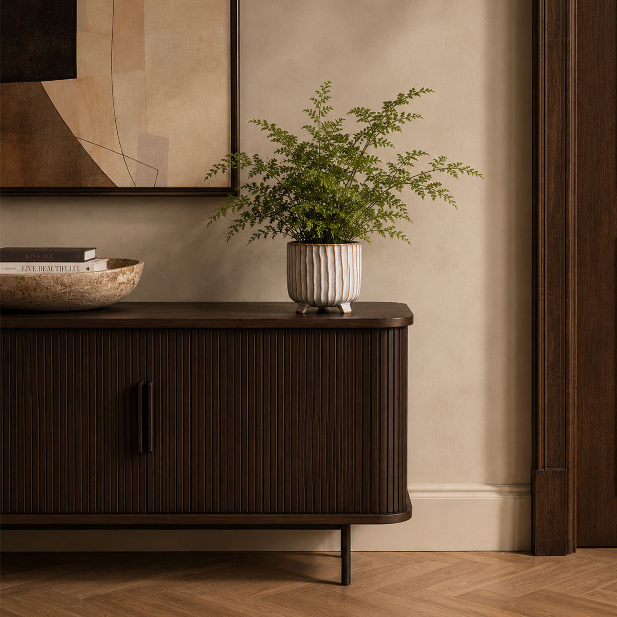 Wormiston Plantenpot Wit / Bruin